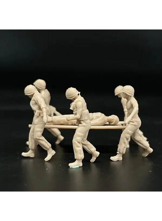 1 72 Scale US Army Restraint Station Model With 6 Unpainted Resin Soldier Figures - Image 5