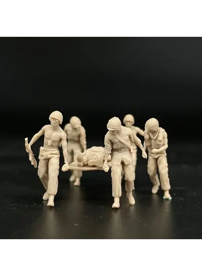 1 72 Scale US Army Restraint Station Model With 6 Unpainted Resin Soldier Figures - Image 2