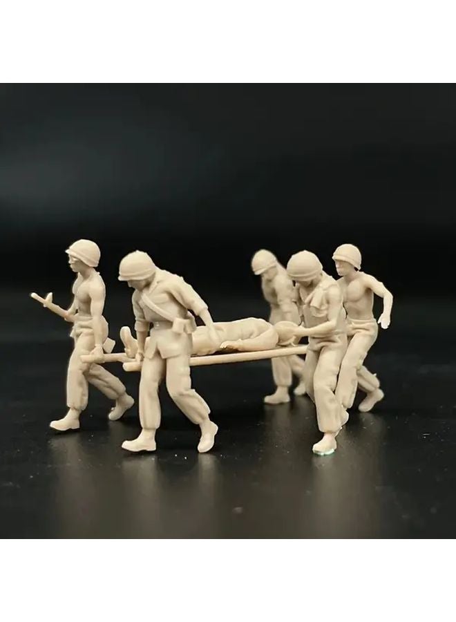 1 72 Scale US Army Restraint Station Model With 6 Unpainted Resin Soldier Figures - Image 4