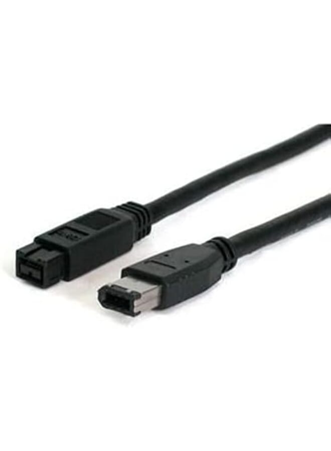 StarTech 6 Ft Ieee 1394 Firewire Cable 9 6 M M Ieee 1394 Cable 6 Pin Firewire M To Firewire 800 M 6 Ft Black 1394_96_6 - Image 2