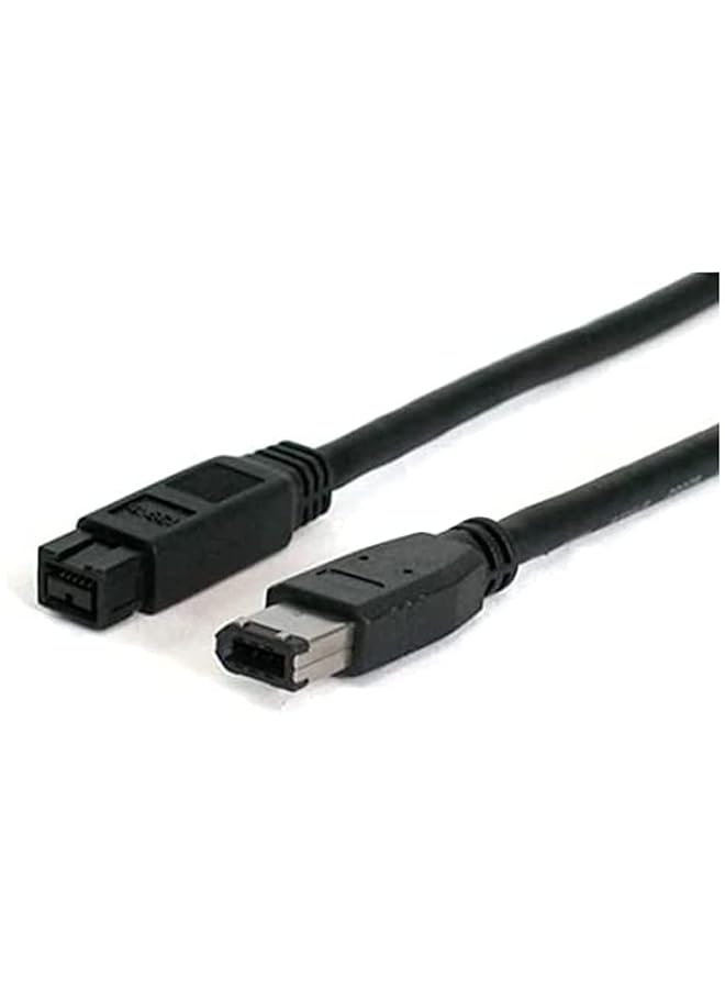 StarTech 6 Ft Ieee 1394 Firewire Cable 9 6 M M Ieee 1394 Cable 6 Pin Firewire M To Firewire 800 M 6 Ft Black 1394_96_6 - Image 1