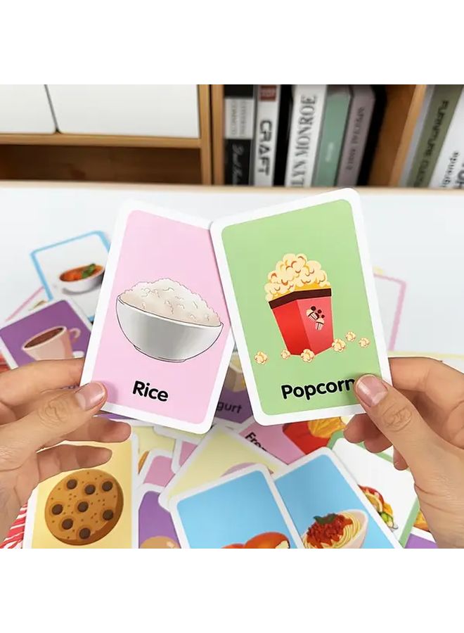 36 Pack Double Sided Food Drinks Cognition Cards Alphabet Phonics Learning Set - Image 5