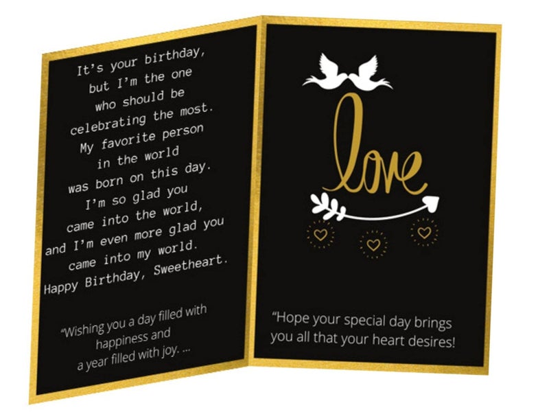Gaurangi Happy Birthday Greeting Card for Lover - Birthday Greeting Card For Boyfriend - Birthday Gift For Girlfriend/Wife/Husband/Fiance (Set 1 Greeting Card) (BALLOON) - Image 2
