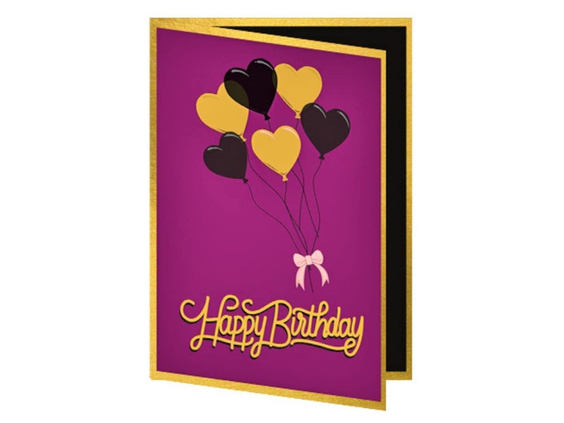 Gaurangi Happy Birthday Greeting Card for Lover - Birthday Greeting Card For Boyfriend - Birthday Gift For Girlfriend/Wife/Husband/Fiance (Set 1 Greeting Card) (BALLOON) - Image 5