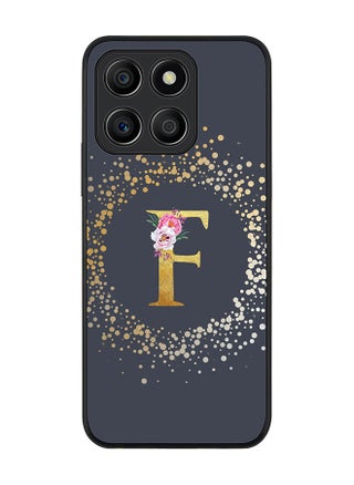 Rugged Black Edge Case for Honor X8b, Slim fit Case Thin Cover -  Custom Monogram Initial Letter Floral Pattern Alphabet - F  (Grey ) - pzsku/Z283C9F00CF8F176075B6Z/45/_/1712051657/f9247f69-d7f6-4cf1-be2a-a389f31f41a8