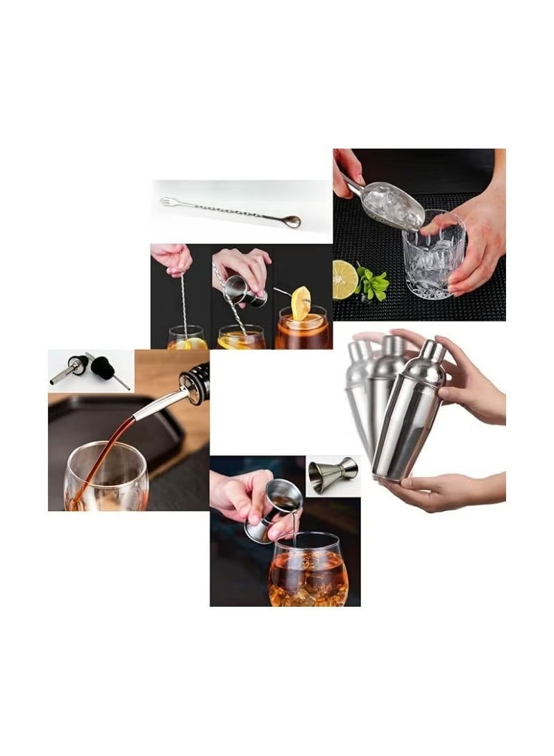 Talivoka Cocktail Shaker Set, 8 Piece Stainless Steel, 750ml Cocktail Set, Stainless Steel Shaker Mixer, Professional Bartender Accessories, for Home and Parties - Image 4