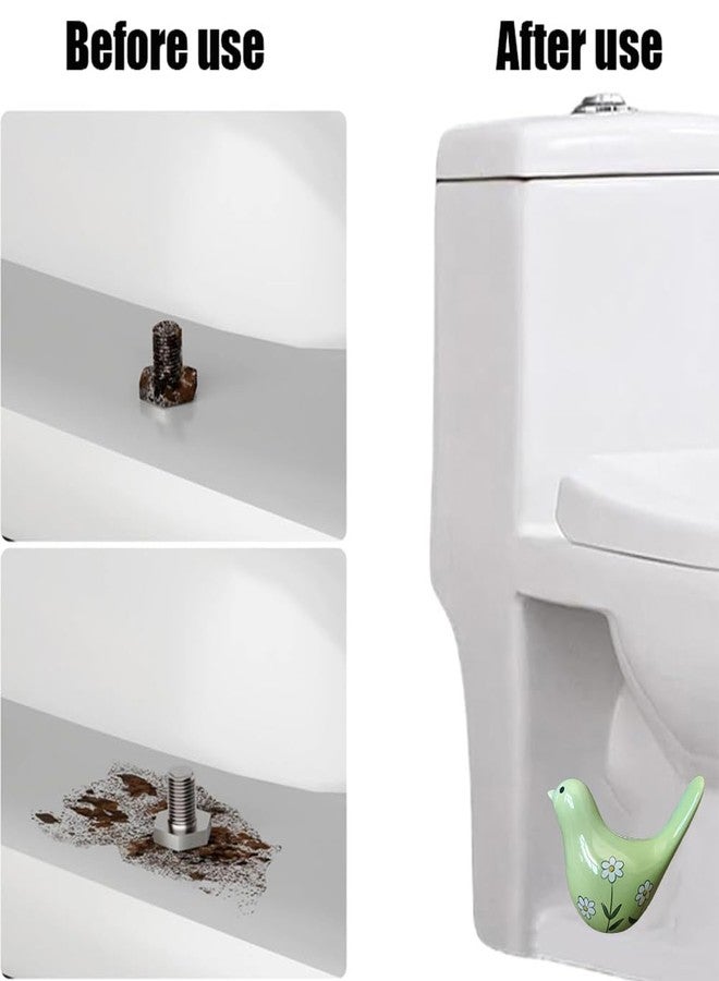 Pujipu 2PCS Toilet Bolt Covers Decorative, Cute Bird Toilet Screw Cover Caps, Ceramic Toilet Bolt Caps Decorative, Funny Bathroom Accessories, No Tools Easy Installation Bathroom Decor (Green) - Image 5