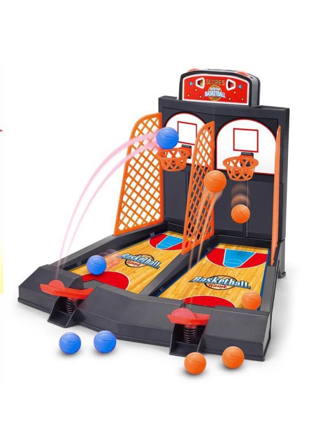 Two-Player Finger Catapult Basketball Court Desktop Mini Shooting Machine Two-Player Battle Game Baby Children's Toys Foreign Trade