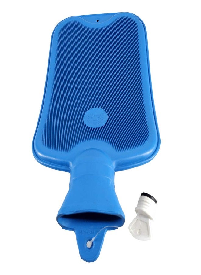 Coronation 1.5 Litres Leakproof Rubber Hot Water Bottle for Pain Relief One Side Ribbed (Backpain, Neckpain, Stomachpain) (Blue) - Image 3