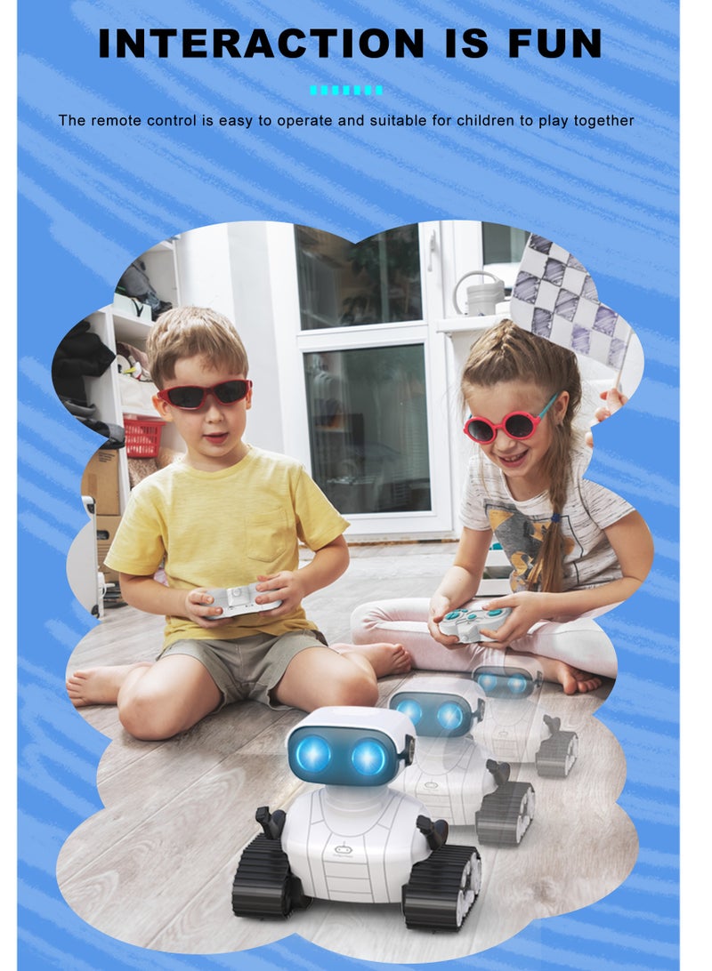 HouDeOS Remote Control Robot Toys for Kids Rechargeable 2.4Ghz RC Robot with Music LED Eyes Suitable for Outdoor Indoor Play Gift - Image 2