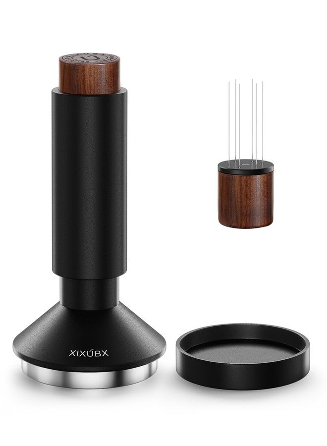 XIXUBX 2-in-1 Espresso Tamper& Magnetic WDT Tool, Barista Cofee Tamper with Spring Loaded, Anodized Aluminum Alloy Handle, Stainless Steel Corrugated Base with Cover for 58.35mm Portafilter Basket - Image 1
