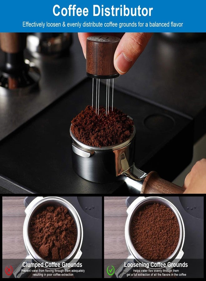 XIXUBX 2-in-1 Espresso Tamper& Magnetic WDT Tool, Barista Cofee Tamper with Spring Loaded, Anodized Aluminum Alloy Handle, Stainless Steel Corrugated Base with Cover for 58.35mm Portafilter Basket - Image 3