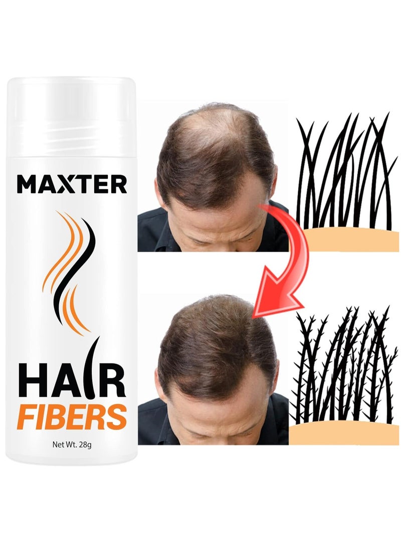 Maxter Hair Fiber for Men & Women - 100% Natural Powder for Hair Building, Thickening and Cover Hair Loss in just 10 sec (Dark Brown x2 Bottles) - Image 2