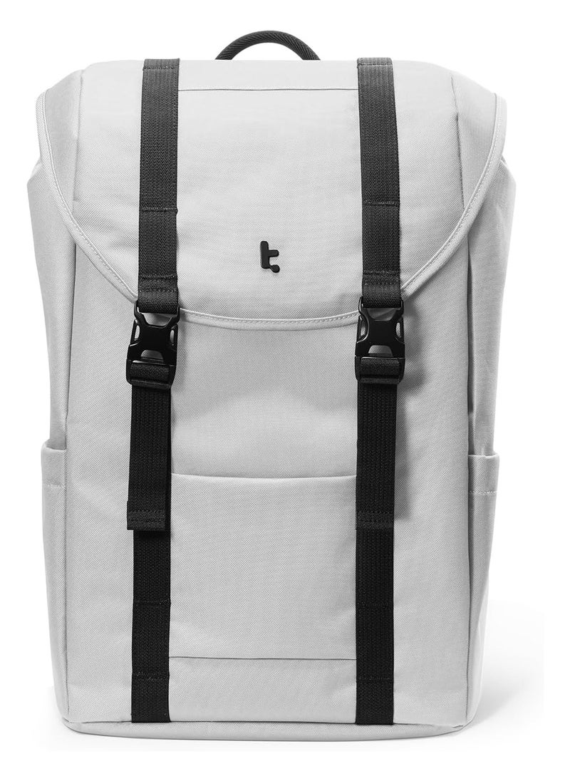 Tomtoc VintPack-TA1 Flap Laptop Backpack, Lightweight, Water-Resistant Travel Casual Daypack, Slim Durable Work-pack Rucksack for 13-16 Inch MacBook Laptop, Large Capacity, Eco-Friendly Backpack 22L  - Image 1
