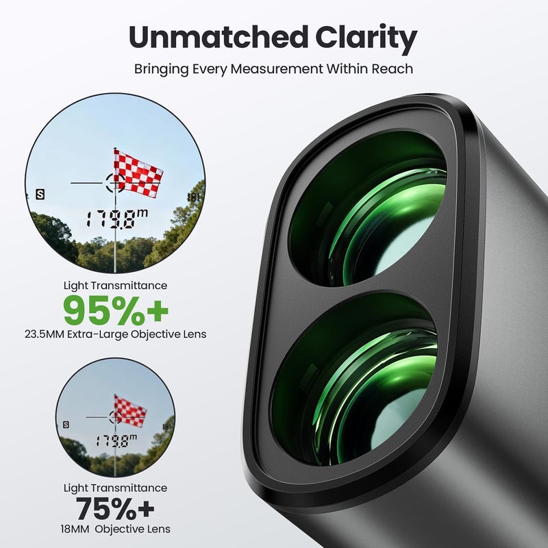 EENOUR Golf Range Finder with Slope, 1200 Yards Laser Rangefinder, 7X Magnification, Rechargeable - Image 5
