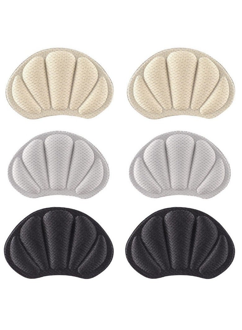 Heel Grips Liner Cushions Insole 6 Pieces Shoes Insert Pads for Loose Too Big Shoes Prevent Rubbing Blisters Slip Filler Improve Shoe Fit and Comfort for Men Women - Image 2