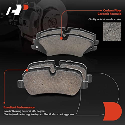 A-Premium Front and Rear Ceramic Disc Brake Pads Set Compatible with Land Rover Range Rover Sport 2010-2013, LR4 2010-2016, 8 Pcs - Image 3