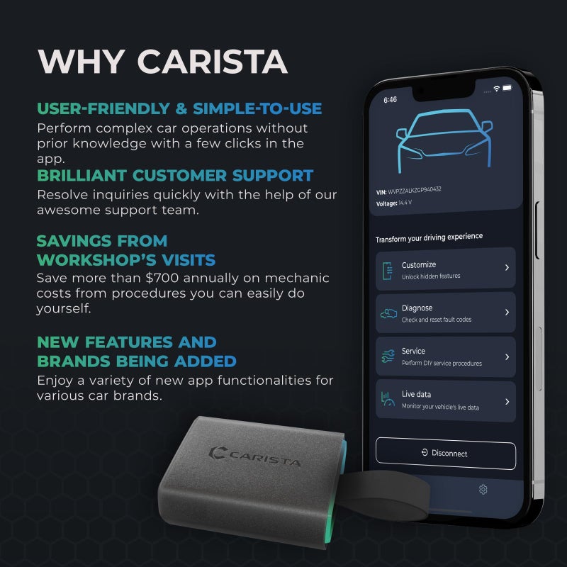 Carista Evo - Bluetooth Scanner And App: Diagnostics  Customizations  Service Tools  And Live Data - Image 5