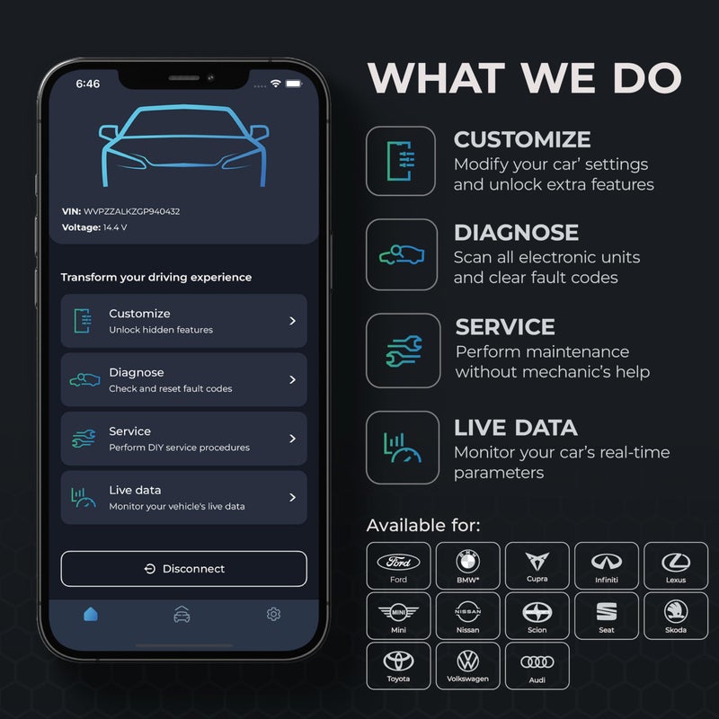 Carista Evo - Bluetooth Scanner And App: Diagnostics  Customizations  Service Tools  And Live Data - Image 2