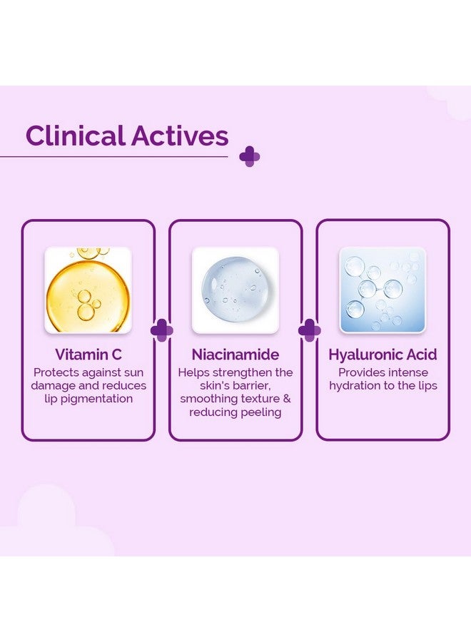 The Derma Co 1% Vitamin C Brightening Lip Balm with SPF 50 PA +++ I With Niacinamide & Hyaluronic Acid I Reduce Lip Pigmentation| Protects From Sun Damage| For Dark, Pigmented, Dry Lips- 4.5gm - Image 4