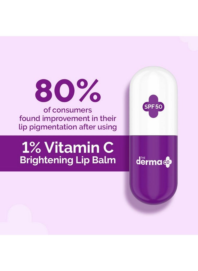 The Derma Co 1% Vitamin C Brightening Lip Balm with SPF 50 PA +++ I With Niacinamide & Hyaluronic Acid I Reduce Lip Pigmentation| Protects From Sun Damage| For Dark, Pigmented, Dry Lips- 4.5gm - Image 5