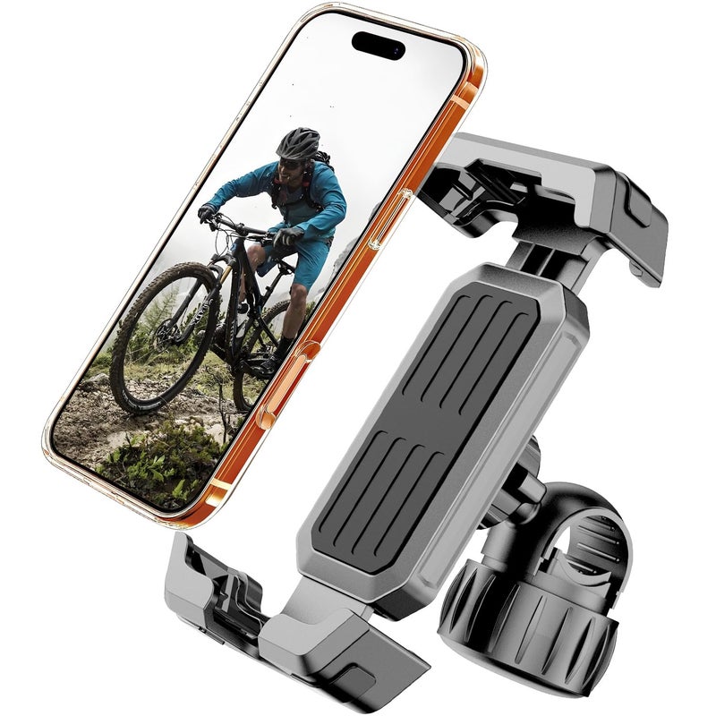 Marspeeder Bike Phone Holder Mount Super Easy InstallMotorcycle Phone Mount Clip 1S Quick LockBicycle Scooter Ebike Handlebar Holder Clamp fit Large Phone Case Phone Mount for 477 Cell Phones - Image 3
