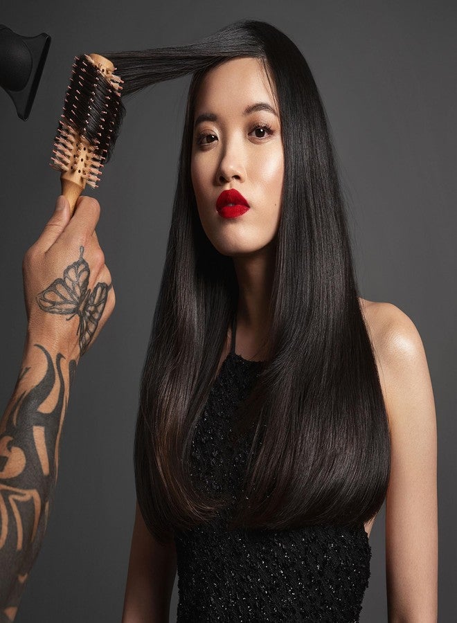 Fromm Mission Sleek Vented Round Boar Brush for Smooth, Lustrous Blowouts Even on Frizz-Prone Hair | Roller Hairbrush with Natural Boar for Anti-static Styling, Smoothing, Straightening and Shine - Image 3