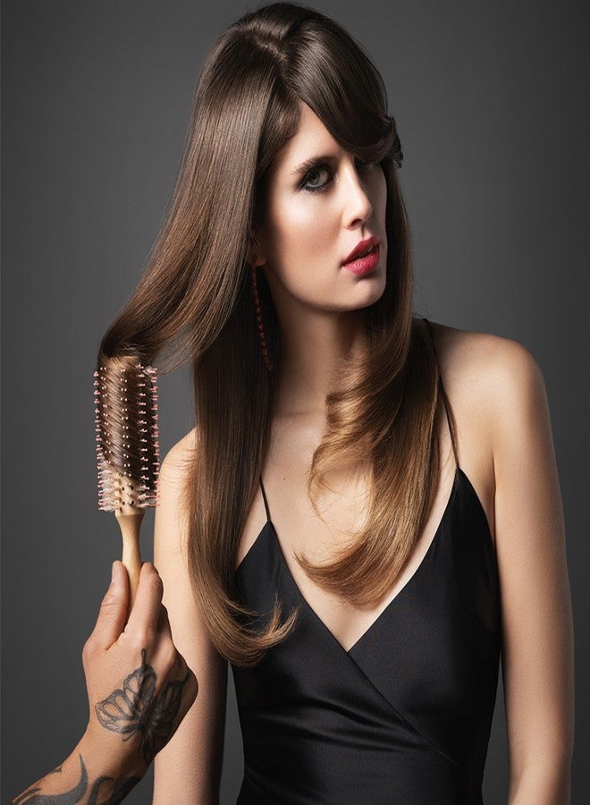 Fromm Mission Sleek Vented Round Boar Brush for Smooth, Lustrous Blowouts Even on Frizz-Prone Hair | Roller Hairbrush with Natural Boar for Anti-static Styling, Smoothing, Straightening and Shine - Image 4