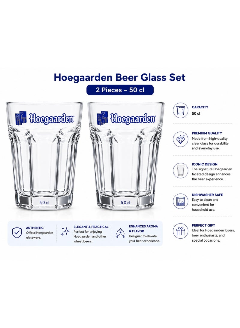 Hoegaarden 50cl Glass Tumbler 2Pcs Set - Image 1