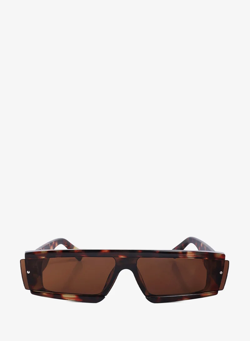 London Rag Rectangle Sunglasses In Brown