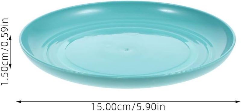 ULTECHNOVO 8pcs Shallow Cat Food Bowls Set with Feeding Shelf, Unbreakable Plastic Pet Plates for Kittens and Short-Legged Cats, Dragon Green Small Round Dishes for Wet and Dry Food - Image 2