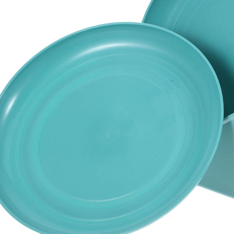 ULTECHNOVO 8pcs Shallow Cat Food Bowls Set with Feeding Shelf, Unbreakable Plastic Pet Plates for Kittens and Short-Legged Cats, Dragon Green Small Round Dishes for Wet and Dry Food - Image 3
