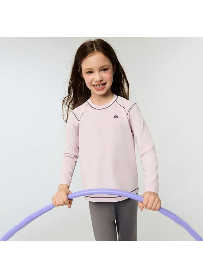 Aimer Kids Softshell Outerwear Lightweight Warm Sports T-shirt Light Warmth Light Pink 170 - Image 2