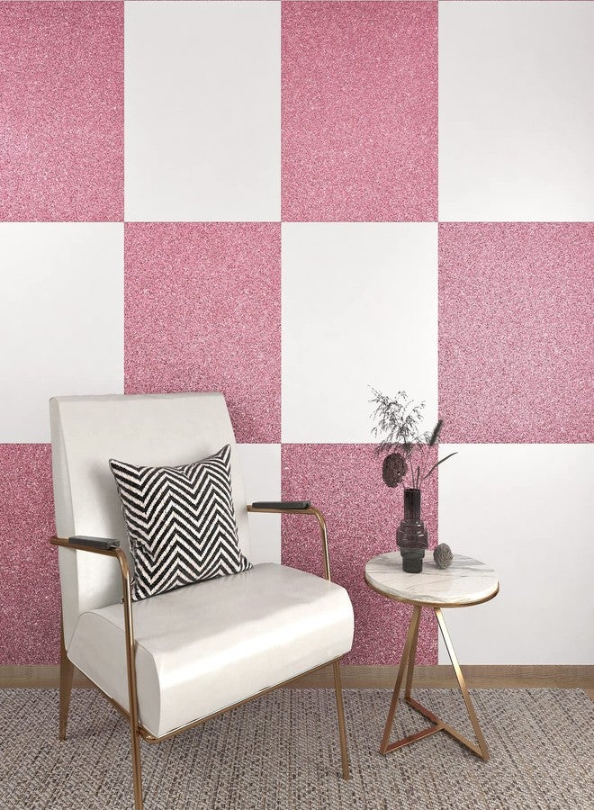 WESTICK Dreamy Pink Glitter Wallpaper for Girls Bedroom Thick Pink Peel and Stick Wallpaper Self Adhesive Removable Glitter Contact Paper for Walls Bathroom Dresser Showcase Tables DIY 12" x 80" - Image 4