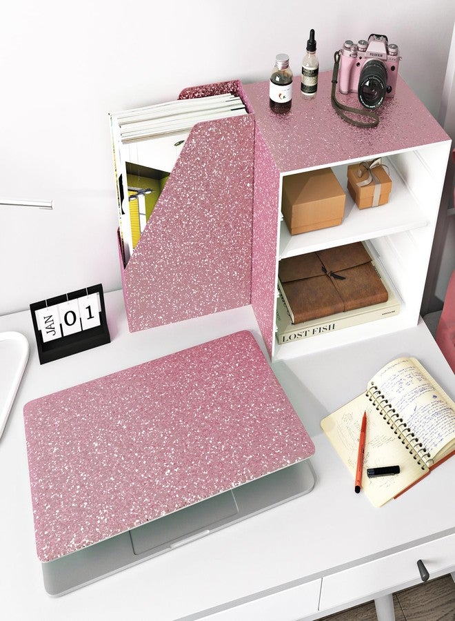 WESTICK Dreamy Pink Glitter Wallpaper for Girls Bedroom Thick Pink Peel and Stick Wallpaper Self Adhesive Removable Glitter Contact Paper for Walls Bathroom Dresser Showcase Tables DIY 12" x 80" - Image 2