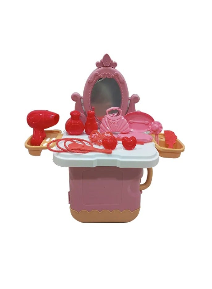 Lightweight Portable Beauty Play Set , Dresser Vanity Makeup Play Set For Girls , Best Gift for Girls - Image 1