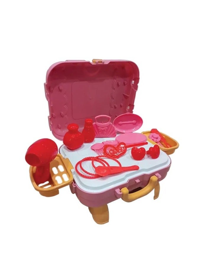 Lightweight Portable Beauty Play Set , Dresser Vanity Makeup Play Set For Girls , Best Gift for Girls - Image 2