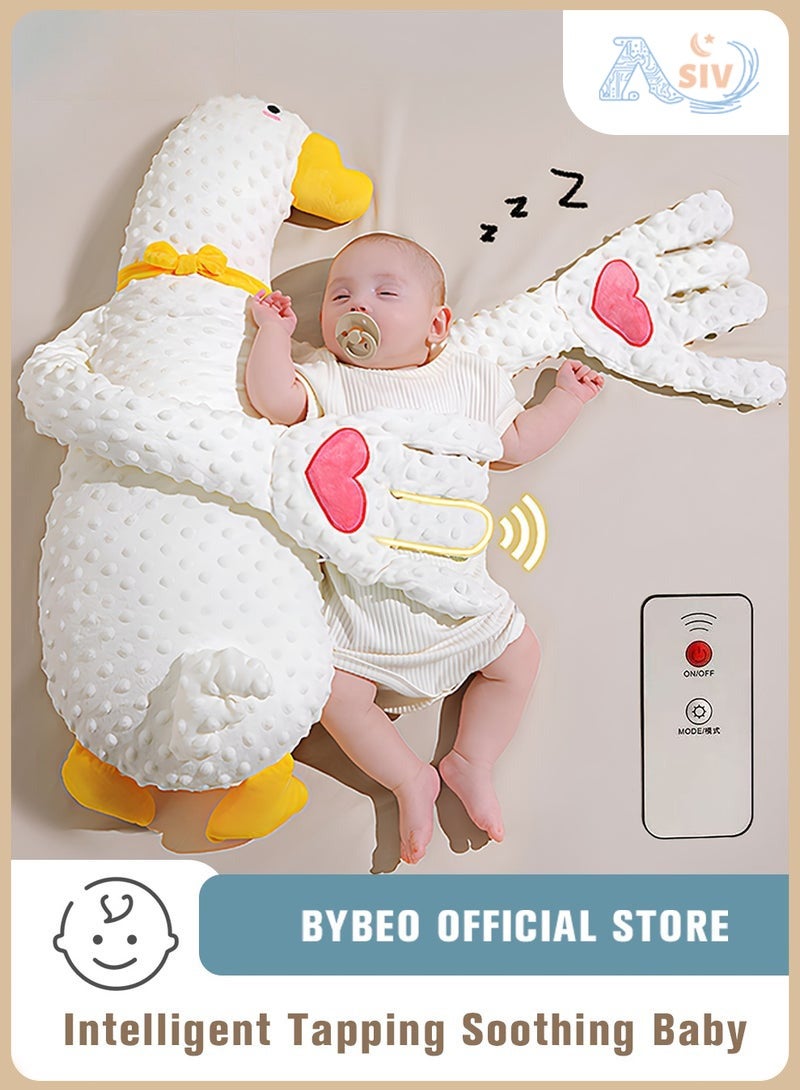 أسيف دمية تهدئة نوم الطفل مع راحة يد مهدئة أوتوماتيكية، وسادة تحفيز لحديثي الولادة، مهدئ نوم الطفل، وسادة رعاية النوم للطفل مع جهاز تحكم عن بعد، وسادة تصريف للرضيع لمنع الارتعاش، بتصميم على شكل زرافة لطيف. - Image 1