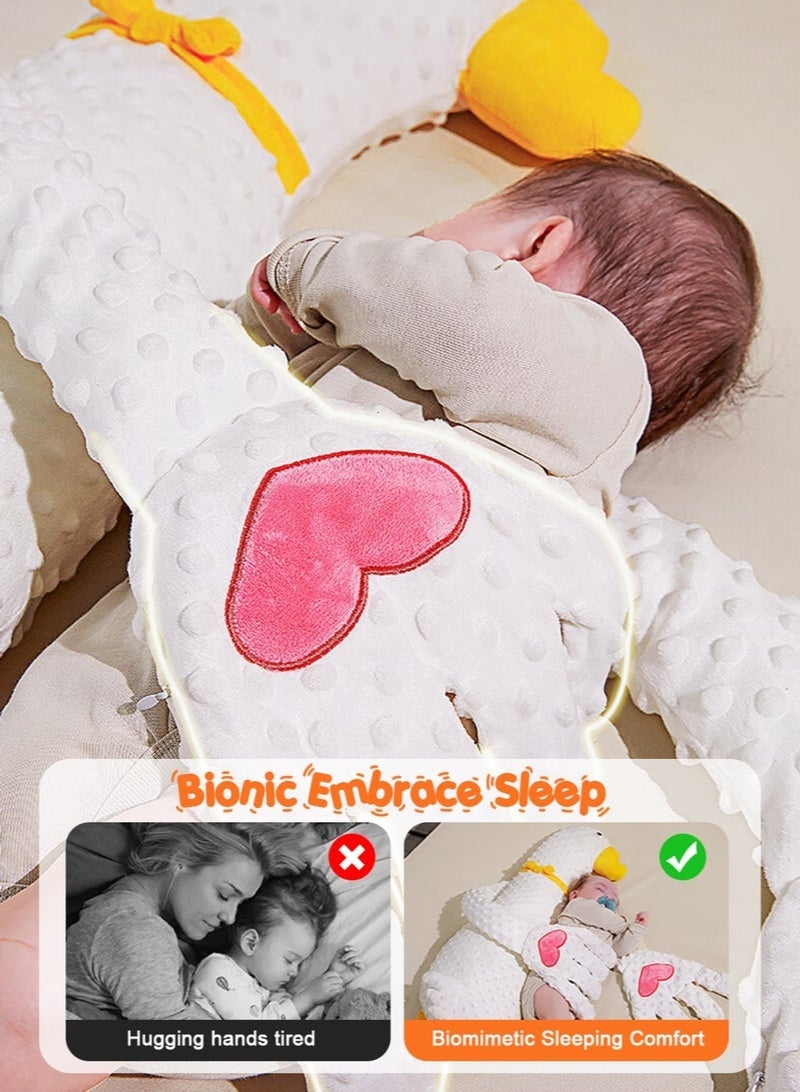 أسيف دمية تهدئة نوم الطفل مع راحة يد مهدئة أوتوماتيكية، وسادة تحفيز لحديثي الولادة، مهدئ نوم الطفل، وسادة رعاية النوم للطفل مع جهاز تحكم عن بعد، وسادة تصريف للرضيع لمنع الارتعاش، بتصميم على شكل زرافة لطيف. - Image 3