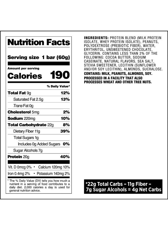 Quest Nutrition Quest Chocolate Peanut Butter Protein Bar - 20g Protein, Low Carb, Gluten Free - Box of 12 (60g Each) - Image 2
