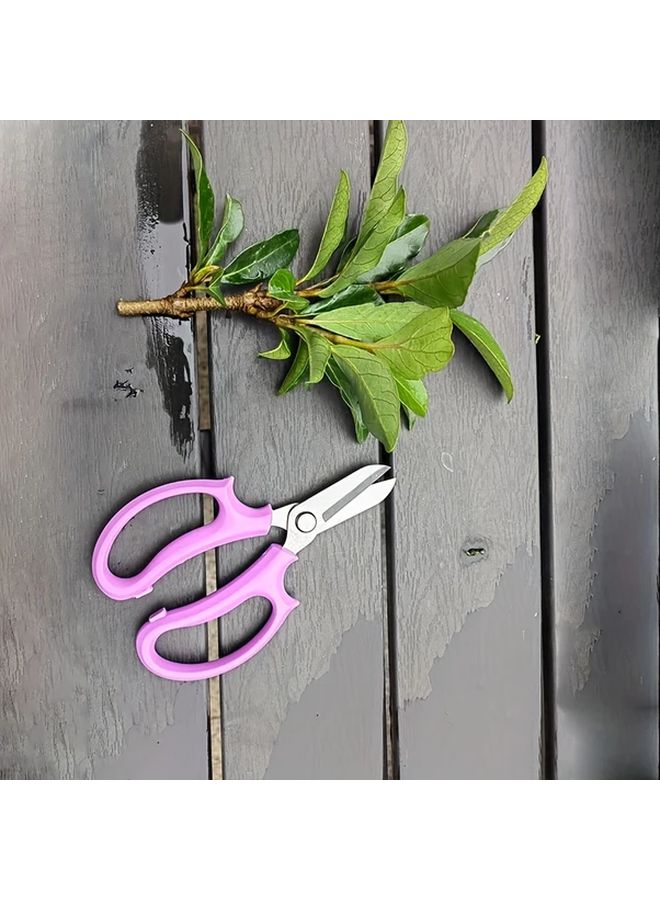 1pc Ambidextrous Gardening Pruning Shears Stainless Steel Blade Manual Multi Function Garden Scissors - Image 5