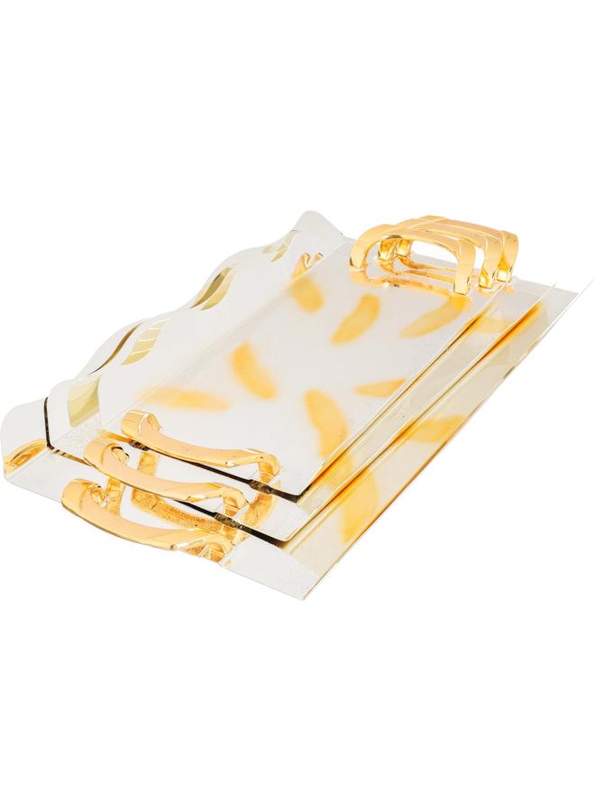 السيف  طقم أغطية فولاذية مكون من 3 قطع فضي