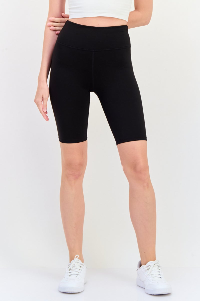 H&M Women Plain Training Short, Black  - Image 1