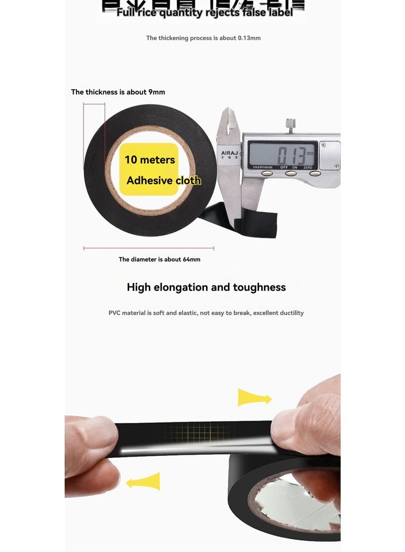 Blue 10m Insulation Tape, Electrical Tape Insulation Pvc Sticky Waterproof High Temperature Resistant - Image 3