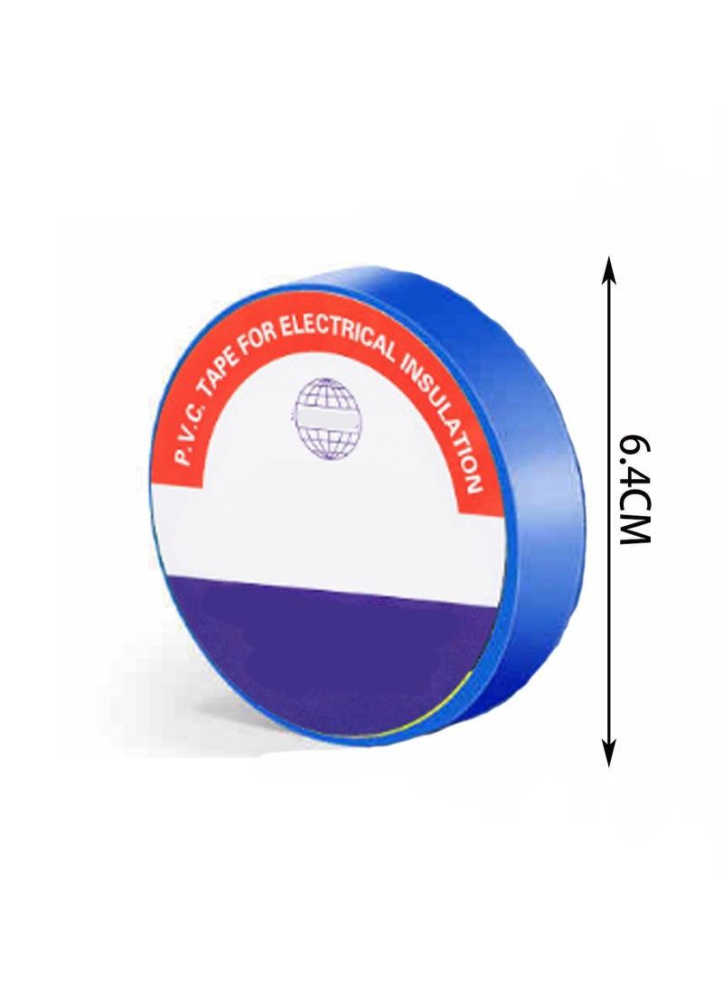 Blue 10m Insulation Tape, Electrical Tape Insulation Pvc Sticky Waterproof High Temperature Resistant - Image 2