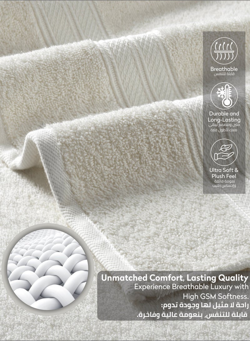 Donetella Premium 100 % Combed Cotton 1-Pcs Bath Sheet (85 X 172 CM) 600 GSM Large Towel, Highly Absorbent, Quick Dry,Best Towel for Bathroom, Spa And Hotel,Ivory - Image 5