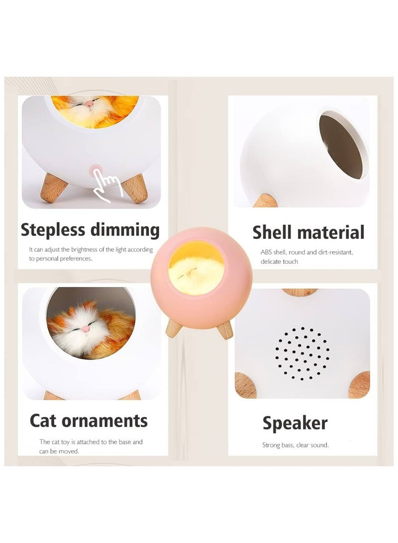Creative little pet house atmosphere table lamp warm cute cat USB charging night light home decor kids bedside sleep light-Green  - Image 2