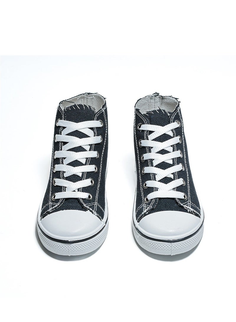 Desert Basic Lace-Up Knit Flat Sneakers For Kids - Image 3