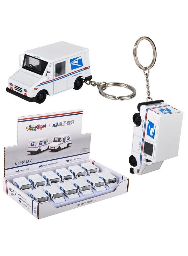 Rhode Island Novelty Rhode Island Novelty 2.5" Die-Cast Pull Back Mini Mail Carrier Truck Keychain