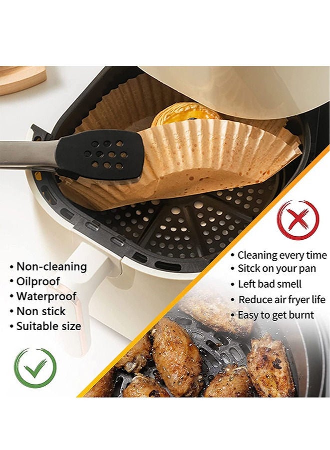 50-Piece Air Fryer Square Paper Liners Disposable 6.2 inch - Image 3